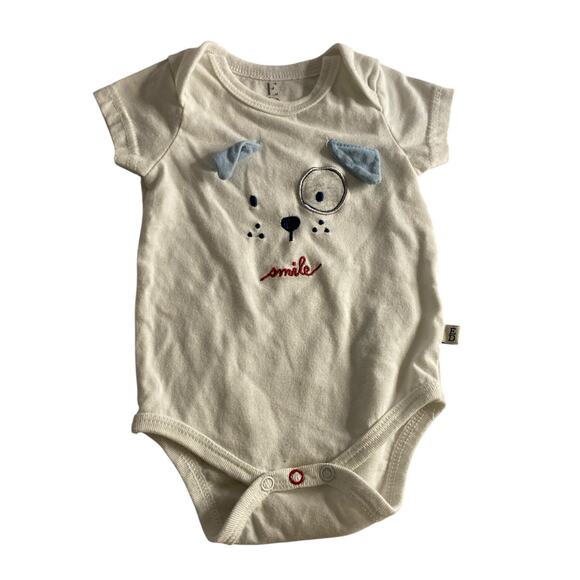 Minimalist Baby Dog Graphic White Bodysuit ED Limited Edition 6M - Picture 2 of 6